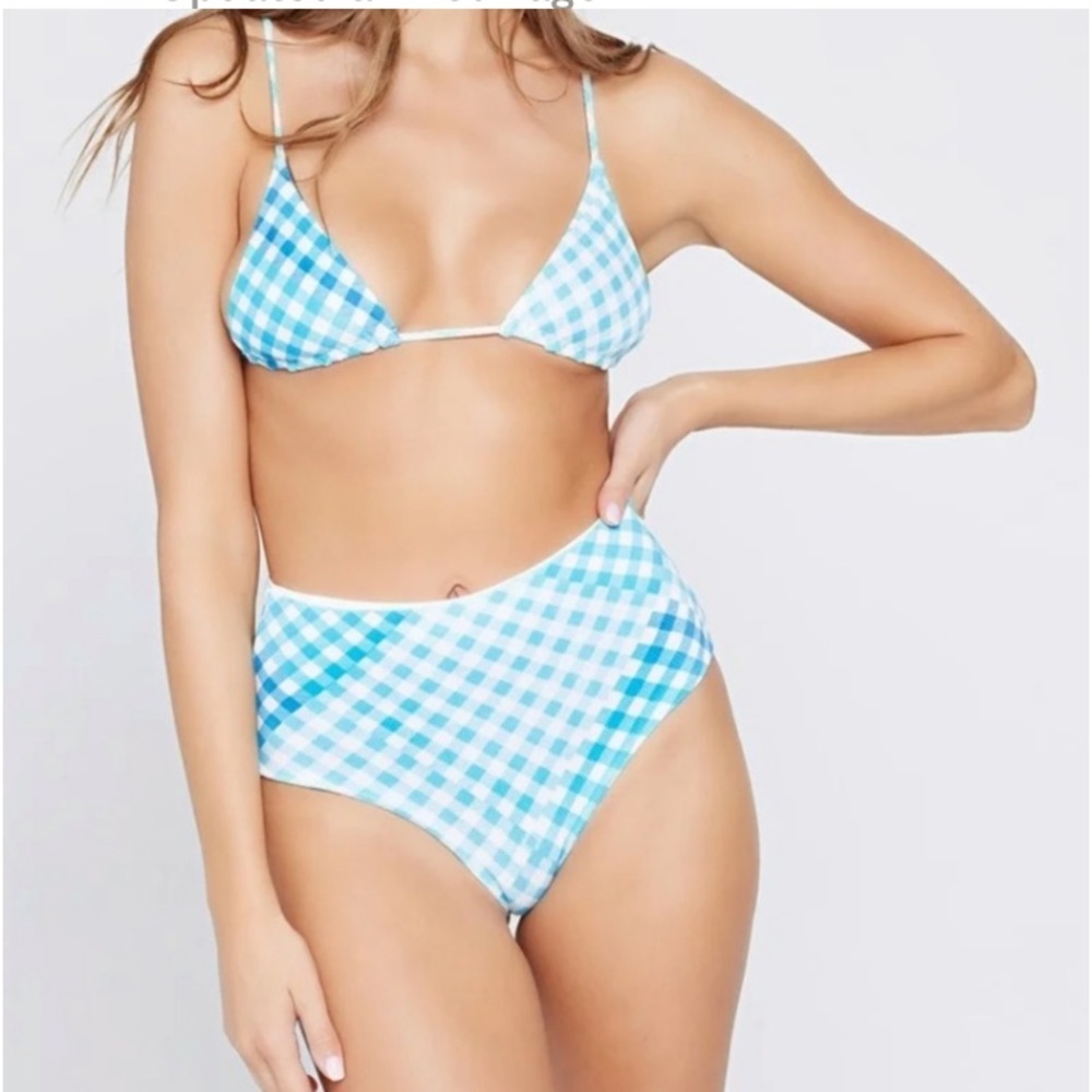 L*space picnic plaid bikini bottom